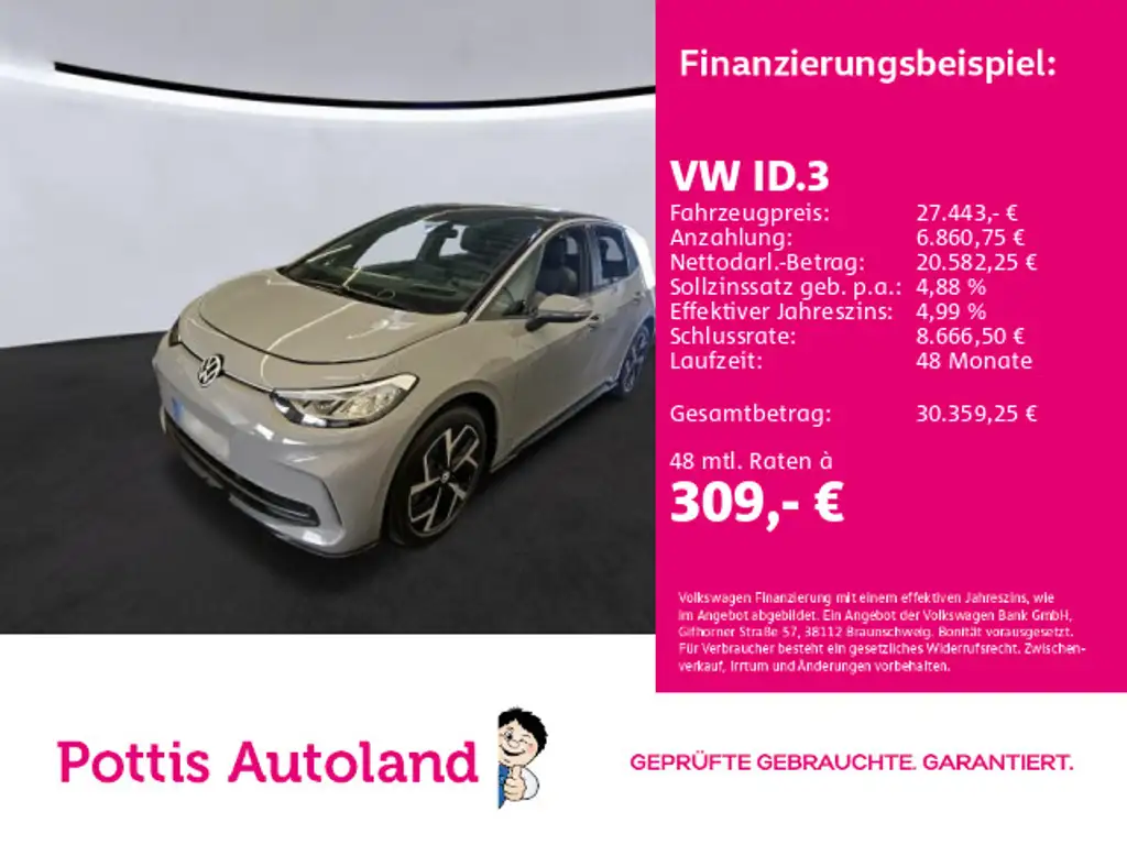 Volkswagen ID.3 PRO MOVE NAVI KAMERA SITZHZG LED