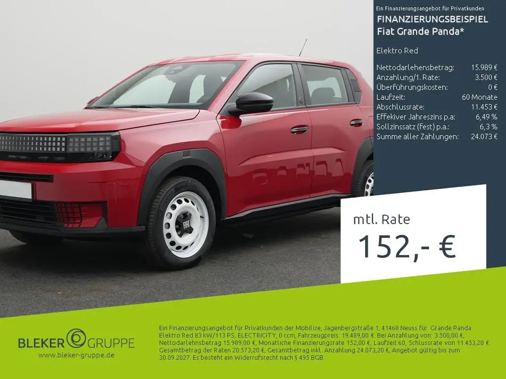 Fiat Grande Panda E Elektro Red