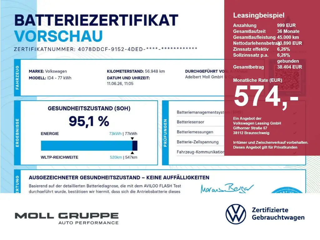 Volkswagen ID.4 Pro Performance MATRIX AHK LHZ ACC AMBIENTE
