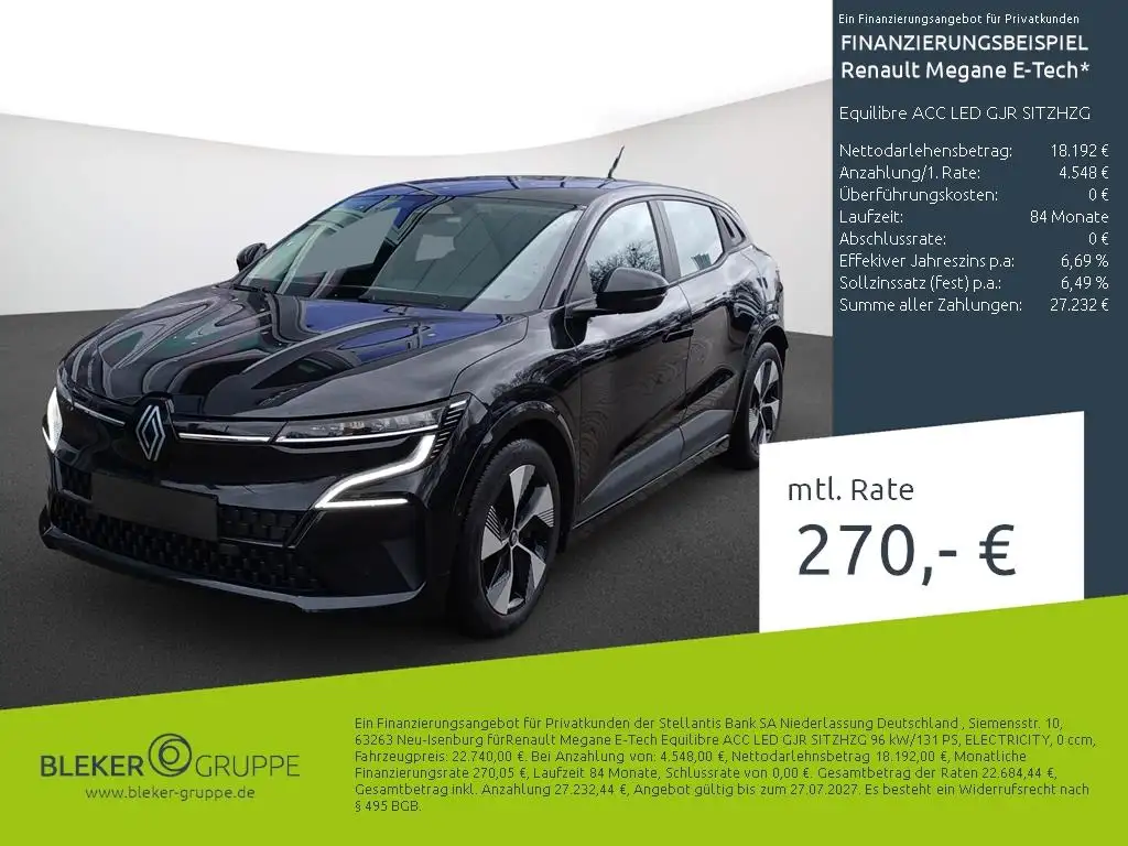 Renault Megane E-Tech Equilibre ACC LED GJR SITZHZG