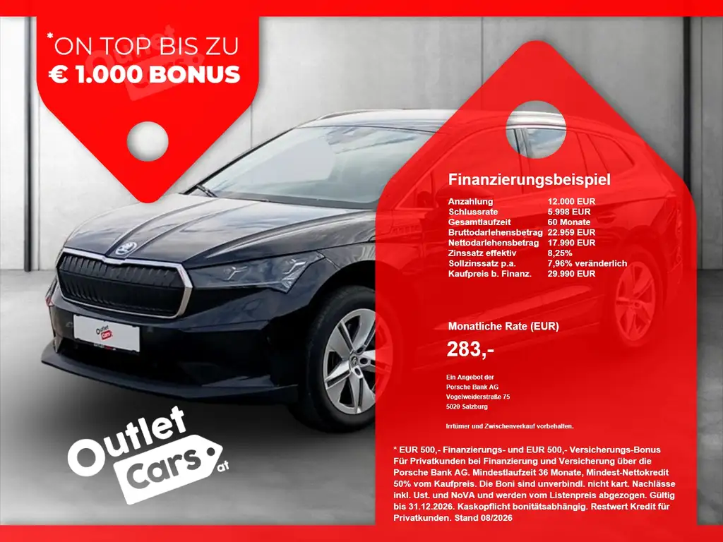 Skoda Enyaq iV 80x 195 kW MATRIX+ASSIST+LED+LEDER+NAVI