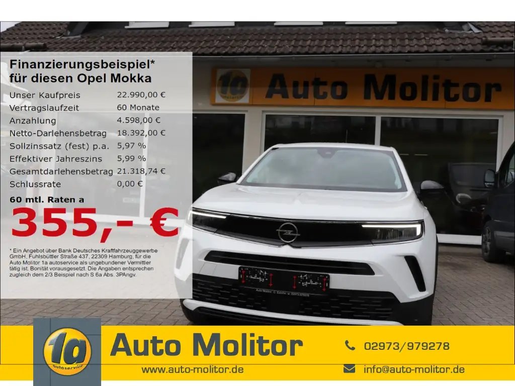 Opel Mokka-e e Digitales Cockpit LED Apple CarPlay Android Auto