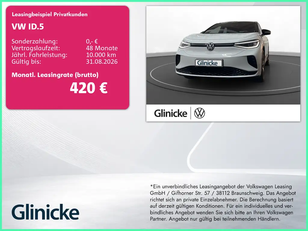 Volkswagen ID.5 GTX 4M Pano Matrix LM 20" Navi RFK ACC Wärm
