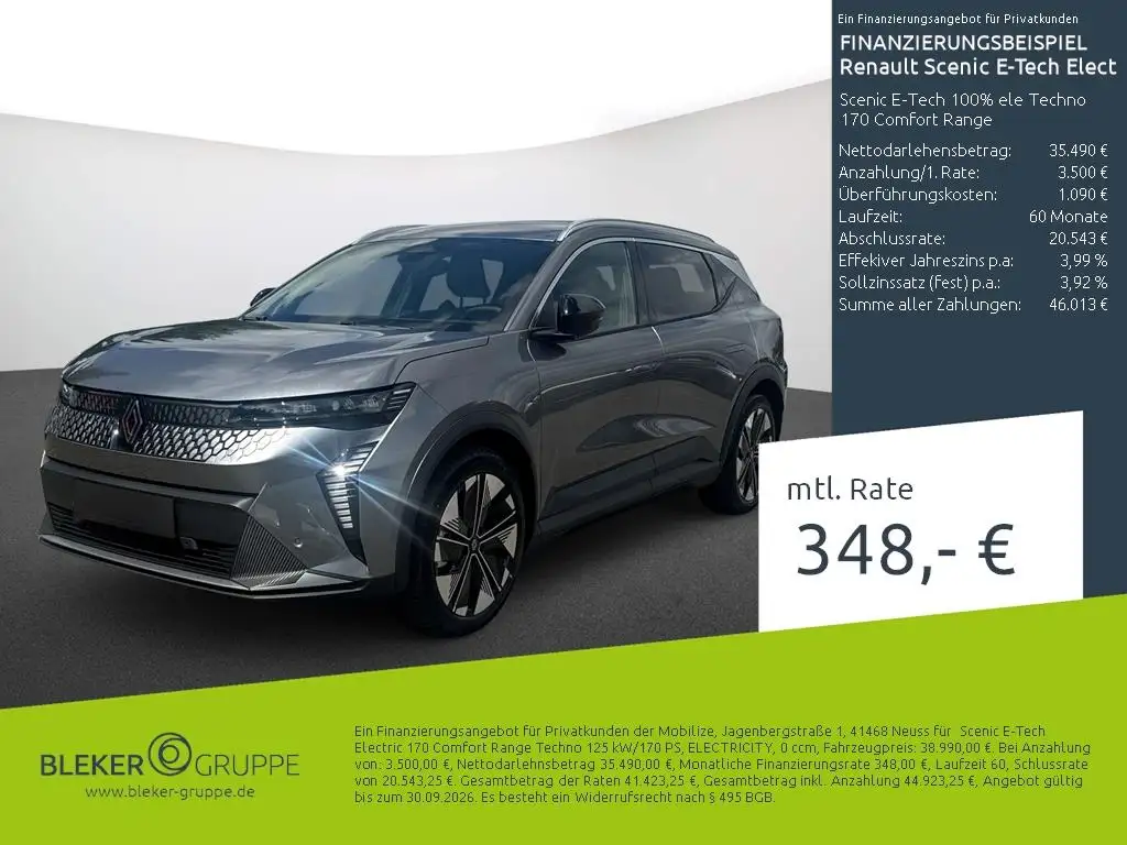 Renault Scenic E-Tech 100% ele Techno 170 Comfort Range