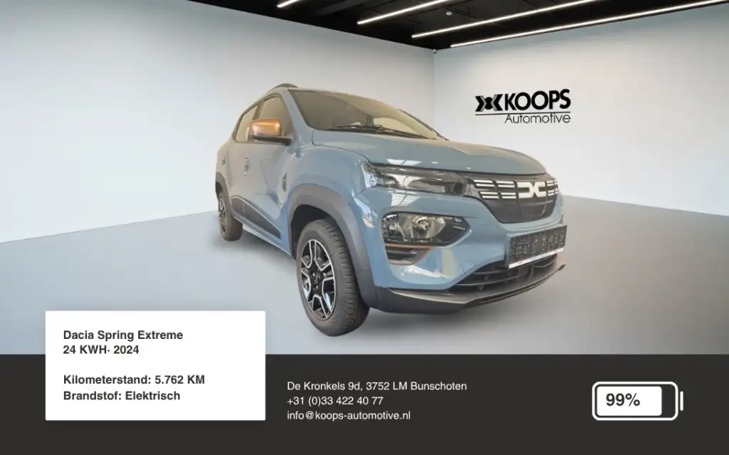 Dacia Spring Electric Extreme 24 KWH SOH 99% | Car play | Cruis