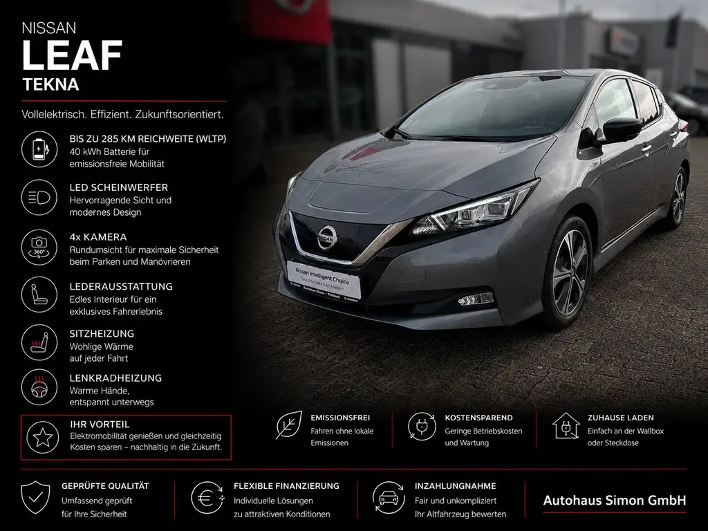 Nissan Leaf Tekna*LED*4xKAMERA*LEDER*SHZ*LKZ*E-PEDAL*