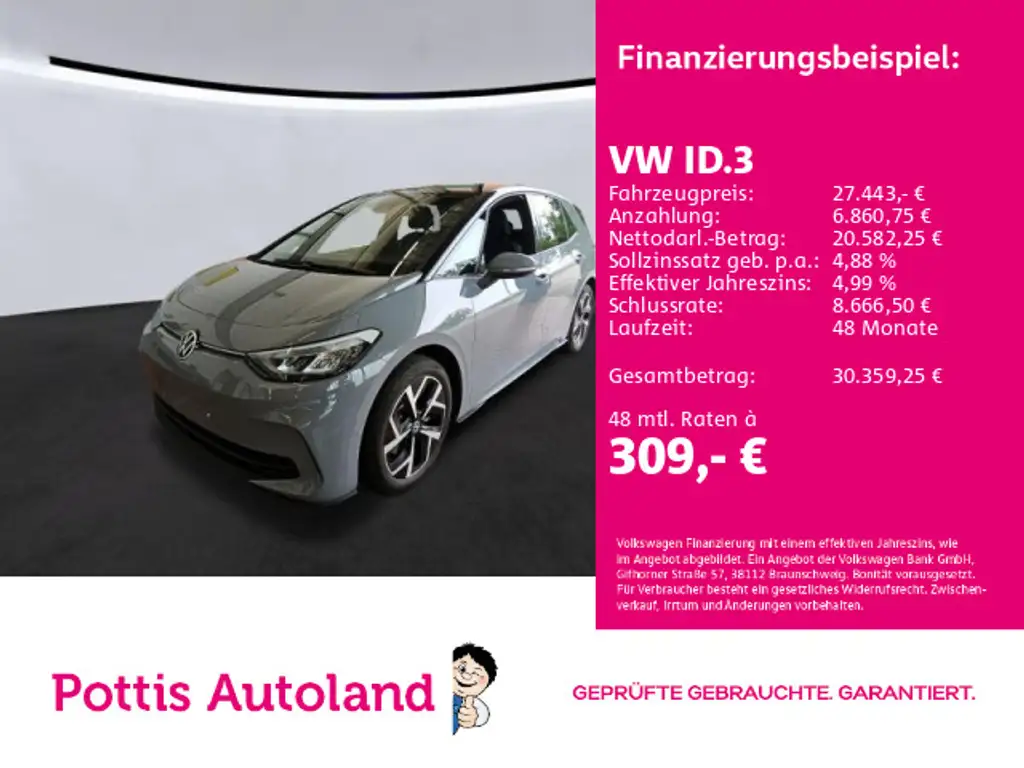 Volkswagen ID.3 PRO MOVE NAVI SITZHZG PDC KAMERA LED