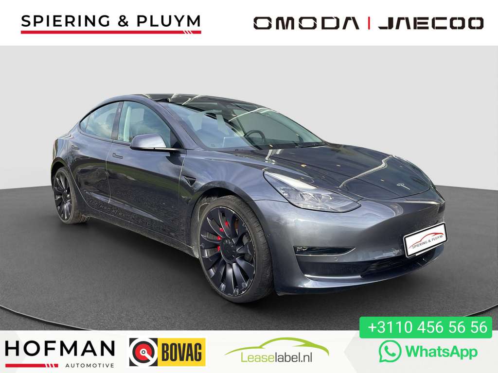 Tesla Model 3 Performance AWD 75 kWh SOH 95% | Pano | Stoelverw