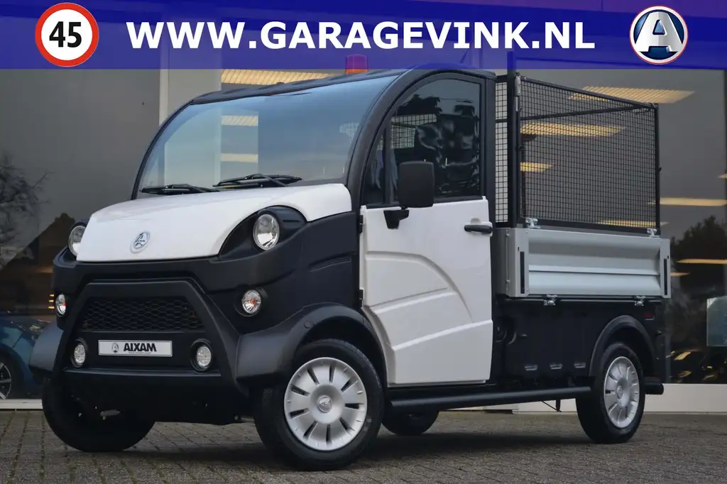 Aixam e-Truck M12rs Laadbak + Bladrek ELEKTRISCHE brommobiel