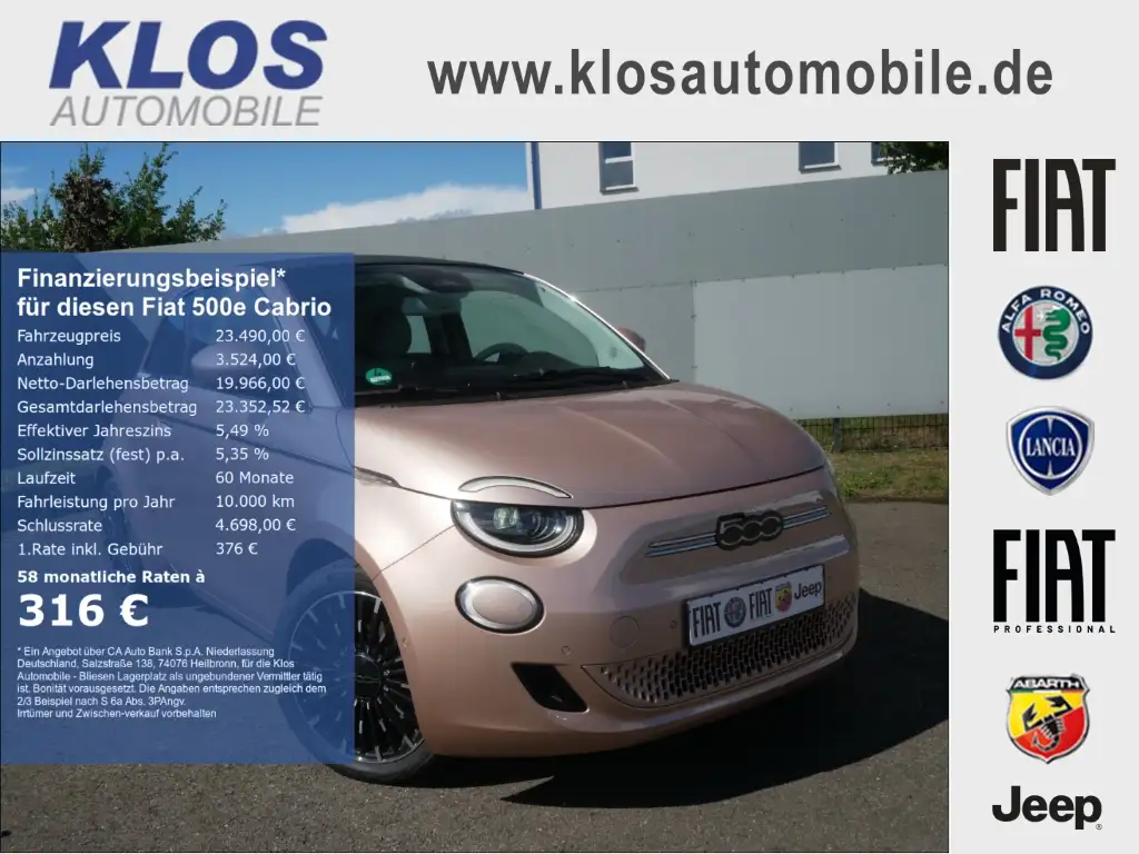 Fiat 500e BY BOCELLI AT 42 Kwh 118PS LED NAVI WINTER