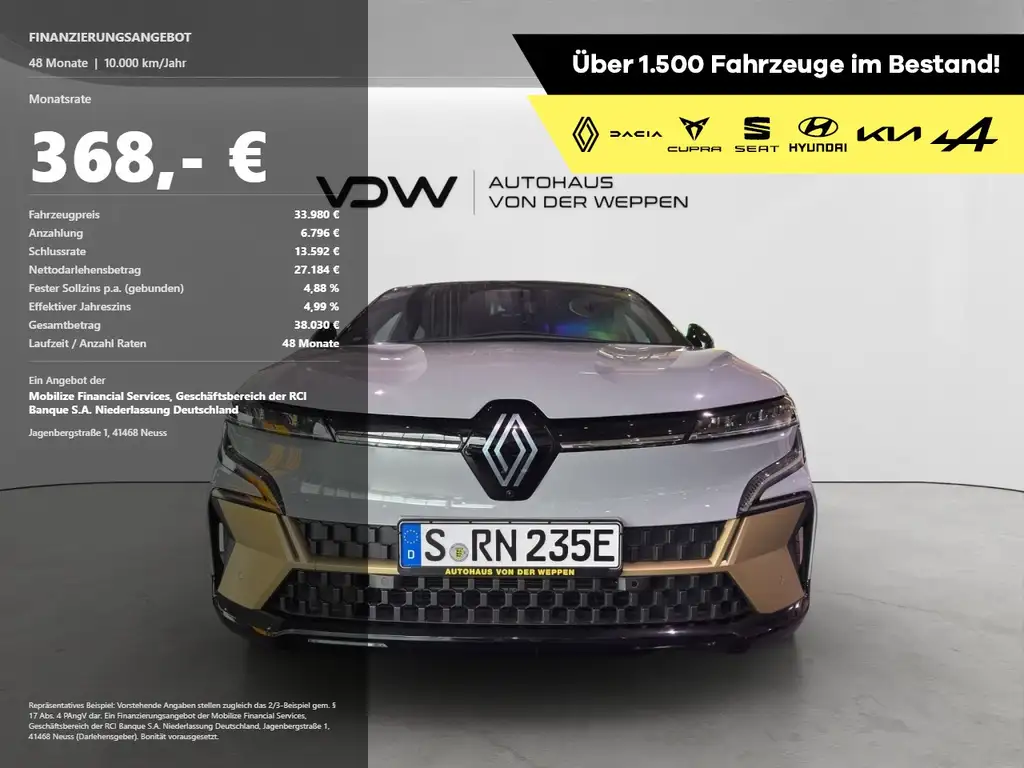 Renault Megane E-Tech EV60 ICONIC Vollausstattung Klima Rückfahrkamera