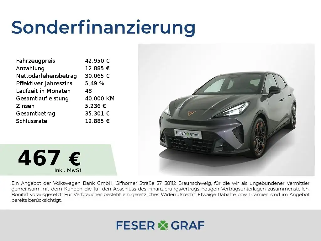 CUPRA Raval Endurance Dynamic Plus Plasma 52kWh Automatik Matr