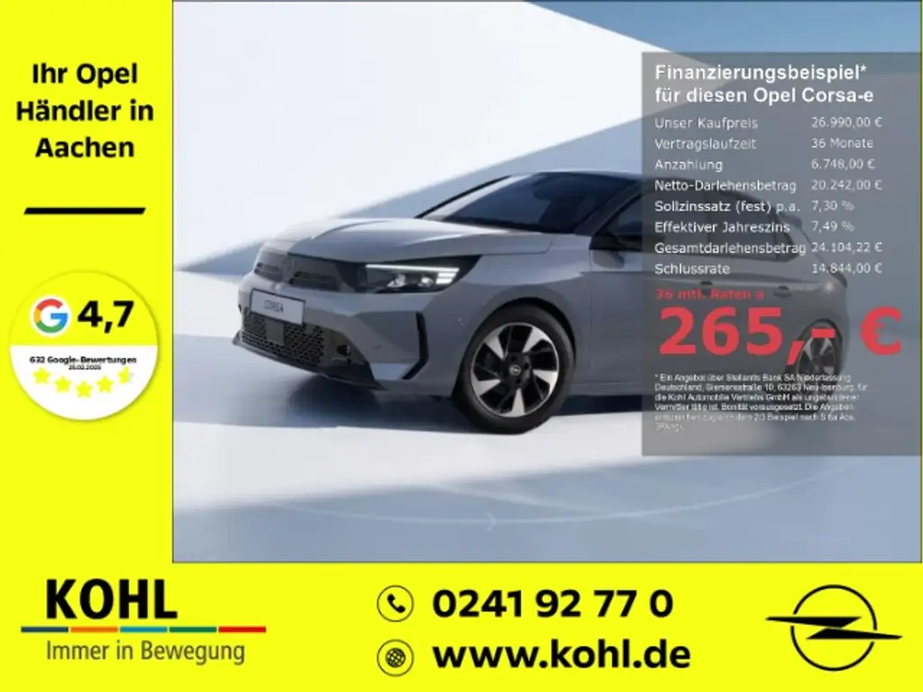 Opel Corsa-e GS 156PS 51kWh PDCv+h Klimaautom Allwetter Rückfah