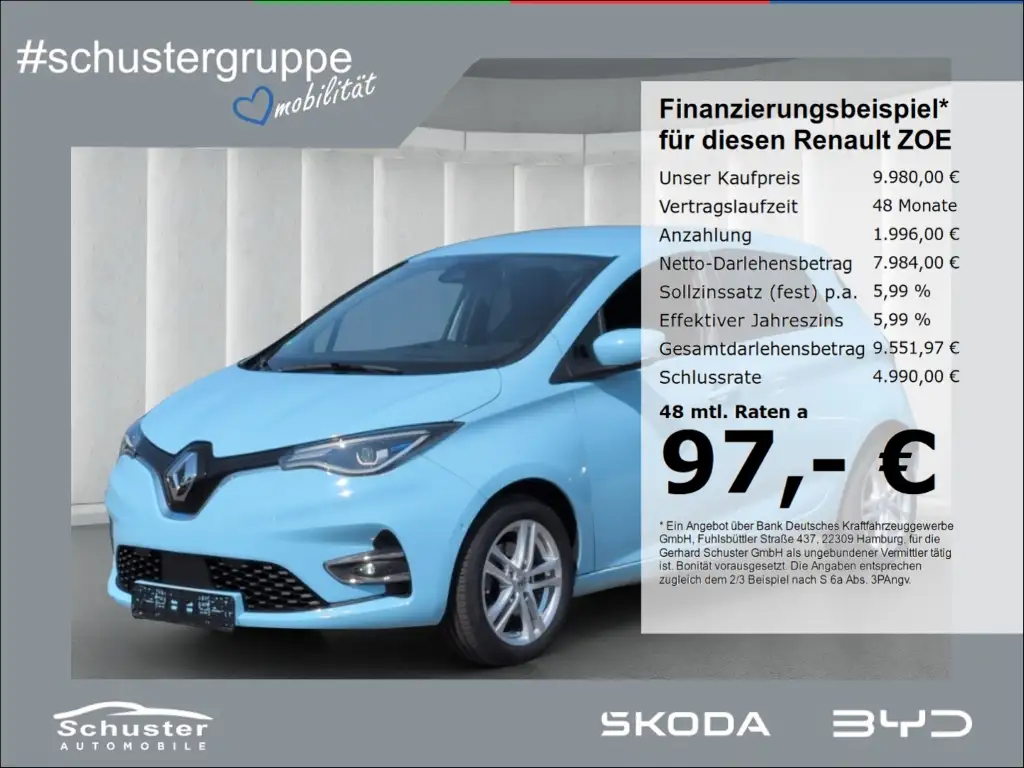 Renault ZOE R135 Intens*Batteriemiete LED Navi R-Kam SHZ