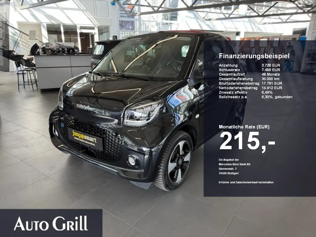 smart forTwo EQ cabrio 22kw Exklusiv rotesDach 2024er