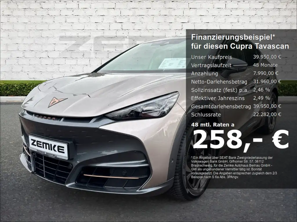 CUPRA Tavascan Endurance 3,49% Navi Digitales Cockpit LED ACC El.
