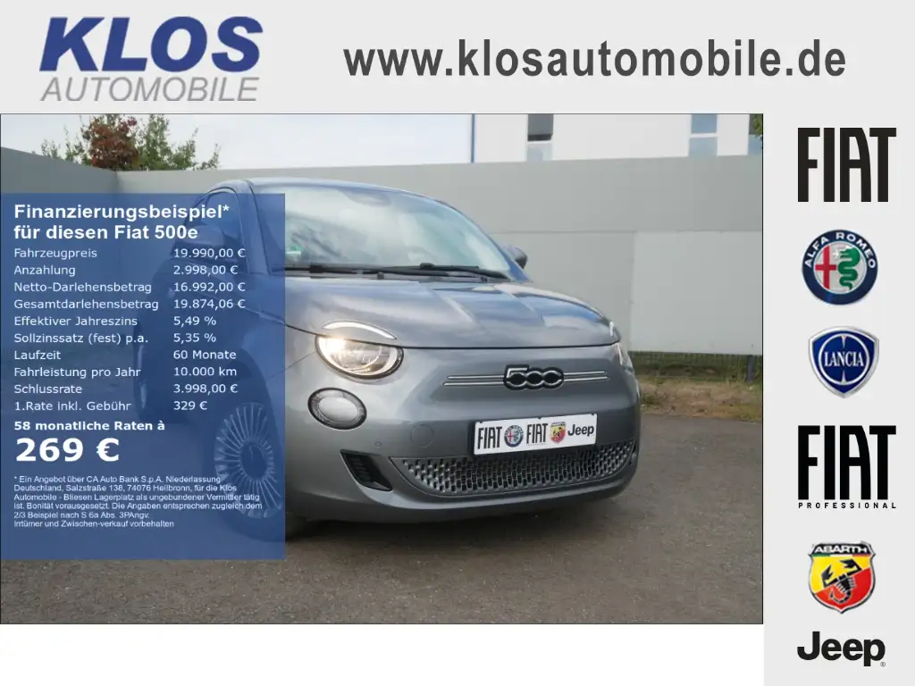 Fiat 500e AT 42 Kwh 118PS KOMFORT STYLE KAMERA SHZ ALU