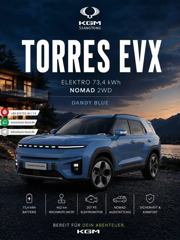 KGM Torres Elektro 73,4 kWh Nomad 2WD