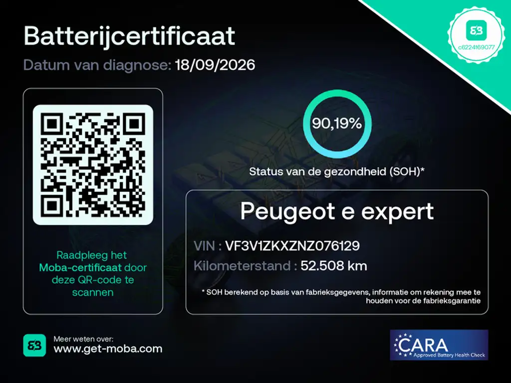 Peugeot e-Expert LONG PREMIUM 75 kWh | L3 | SOH 90% | CARPLAY | CRU