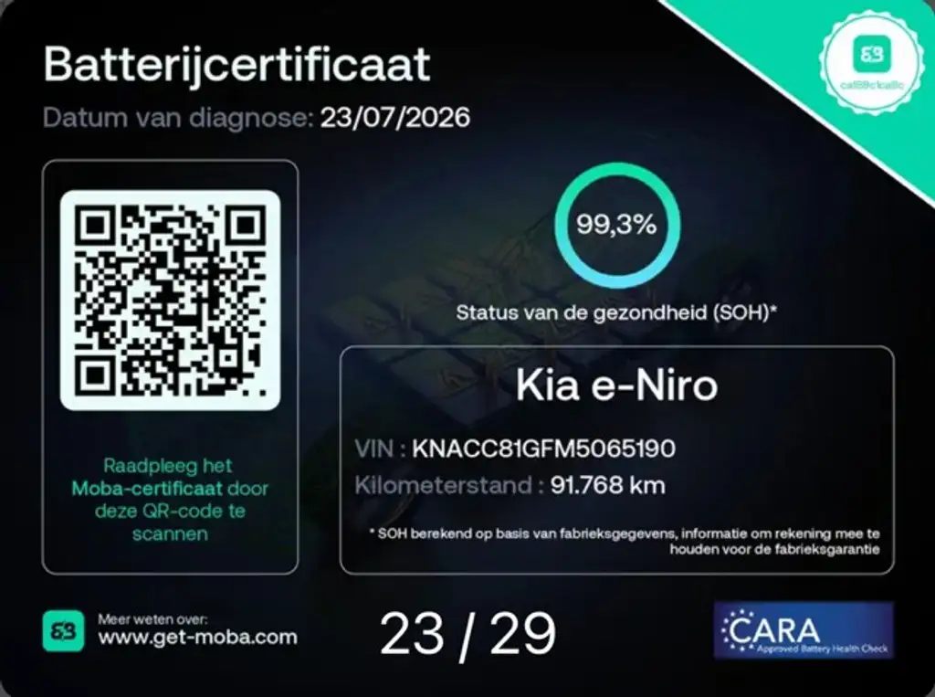Kia e-Niro DynamicPlusLine 64 kWh SOH 99,3%