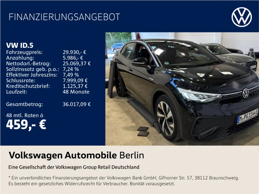 Volkswagen ID.5 Pro mit Entertainment-Paket