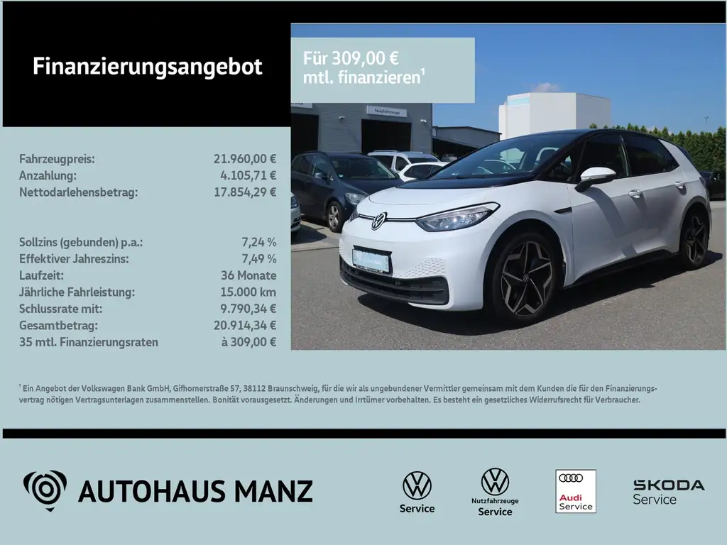 Volkswagen ID.3 150 kW Pro Performance KLIMA LED NAVI