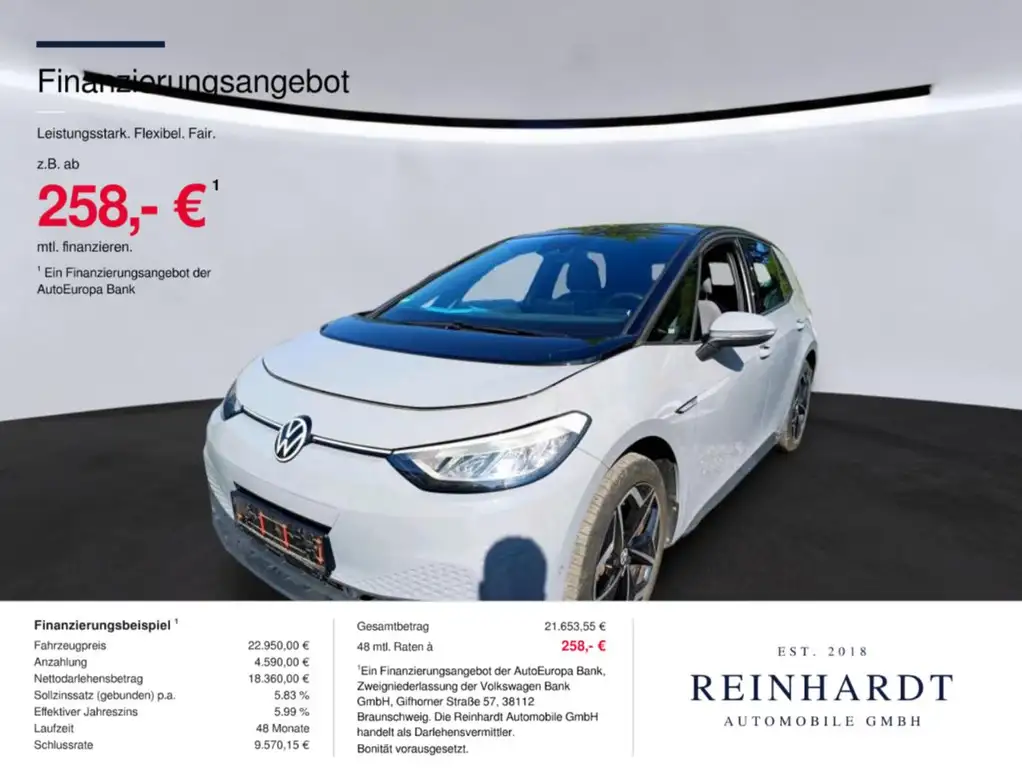 Volkswagen ID.3 PRO PERFORMANCE LED/ACC/KEYLESS/DAB+/KAMERA