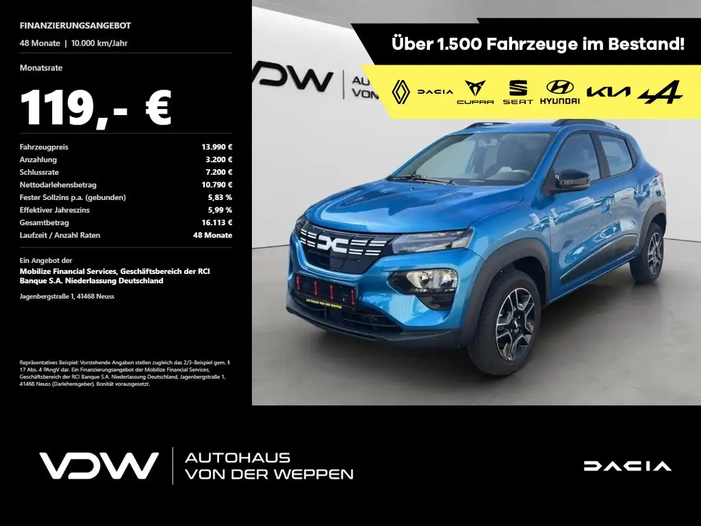 Dacia Spring Electric Essential Klima Fenster el.