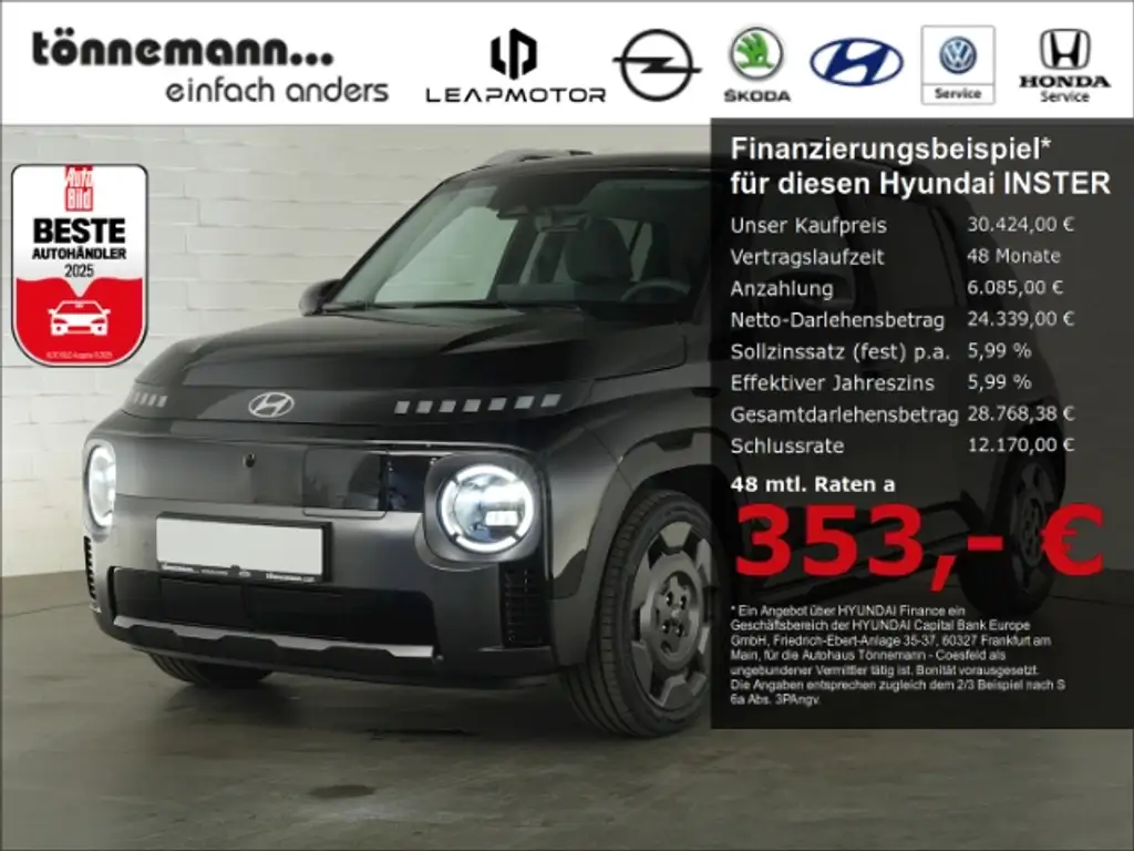 Hyundai Inster CROSS 49kWH+NAVI+360 GRAD KAMERA+VOLL LED+SITZ-/LE
