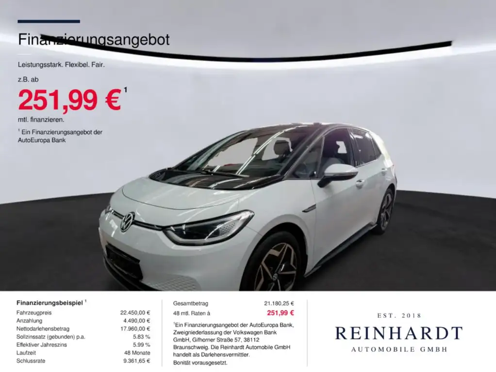Volkswagen ID.3 PRO PERFORMANCE MAX ACC/HuD/PANO/WÄRMEPUMPE