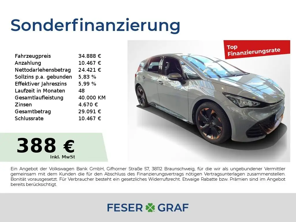 CUPRA Born e-Boost 58kWh LED DAB PDC Full Link