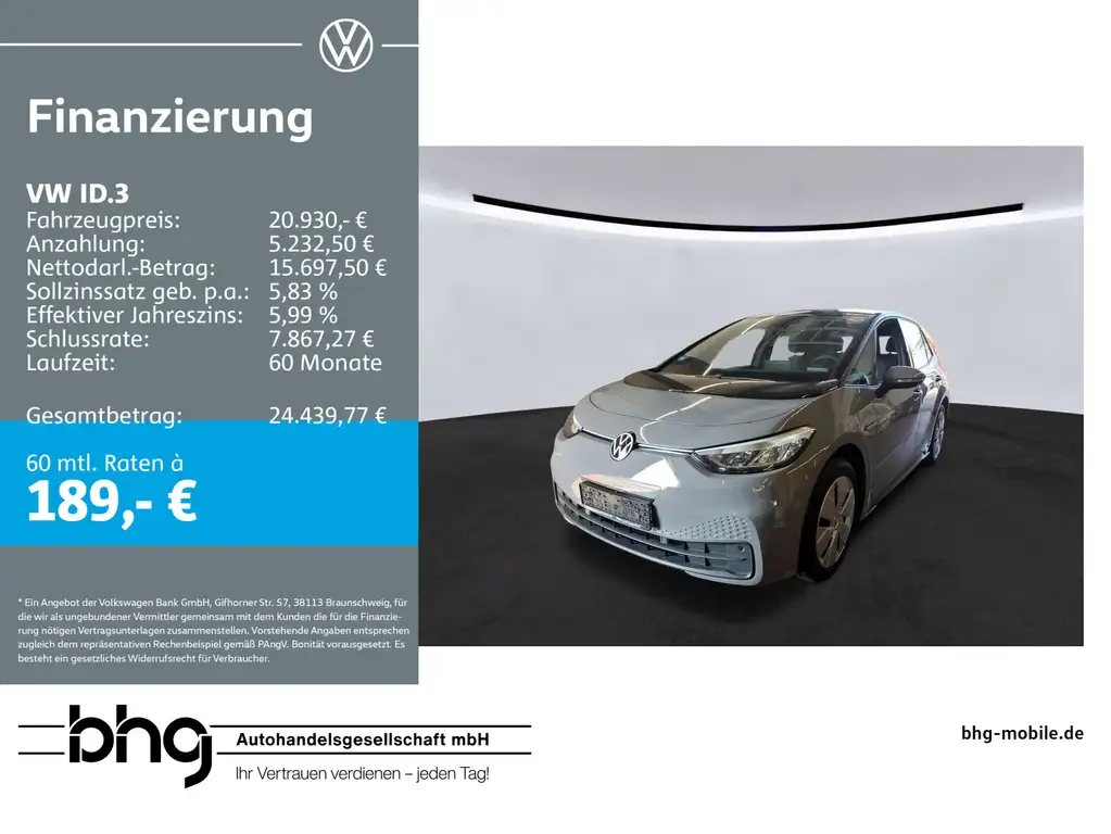 Volkswagen ID.3 Pro 1-Gang-Automatik