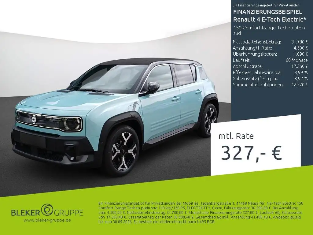 Renault R 4 4 E-Tech elektrisch Techno "plein sud" 150 Comfort