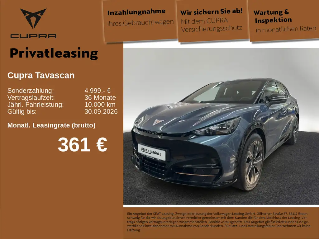 CUPRA Tavascan VZ 4Drive 77kWh NAVI SHZ R-KAM WÄPU