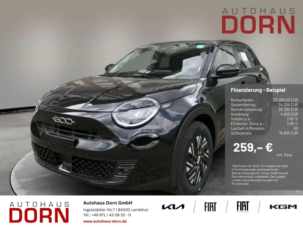 Fiat 600e Red 54 kWh PDC LED Klimaautomatik