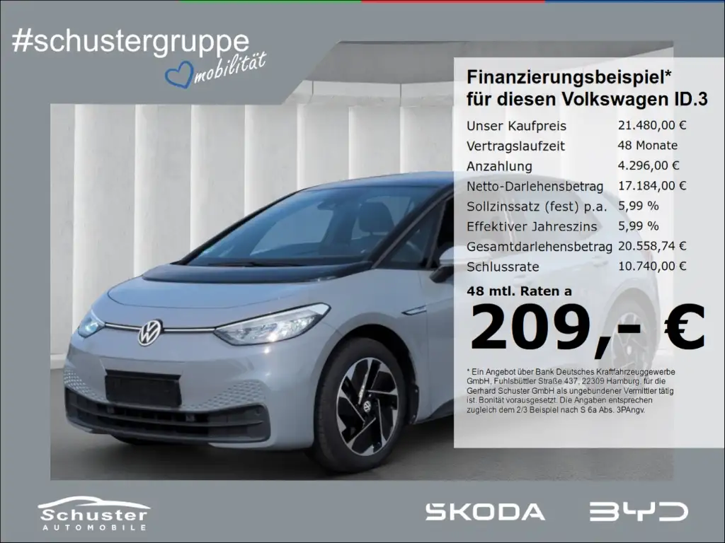 Volkswagen ID.3 Pro Performance*204PS Navi 18* LED VKZ-Erk