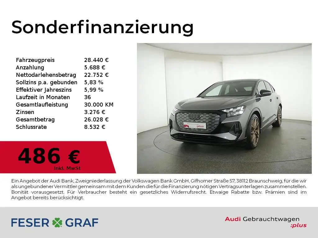 Audi Q4 e-tron Sportback S line Matrix/SHZ/PDC/Tempomat