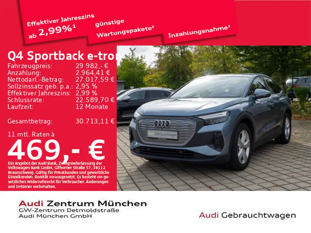 Audi Q4 e-tron 35 Pano/Navi+