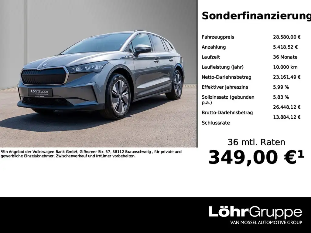 Skoda Enyaq 60 Loft Navi, Rear-View, LED