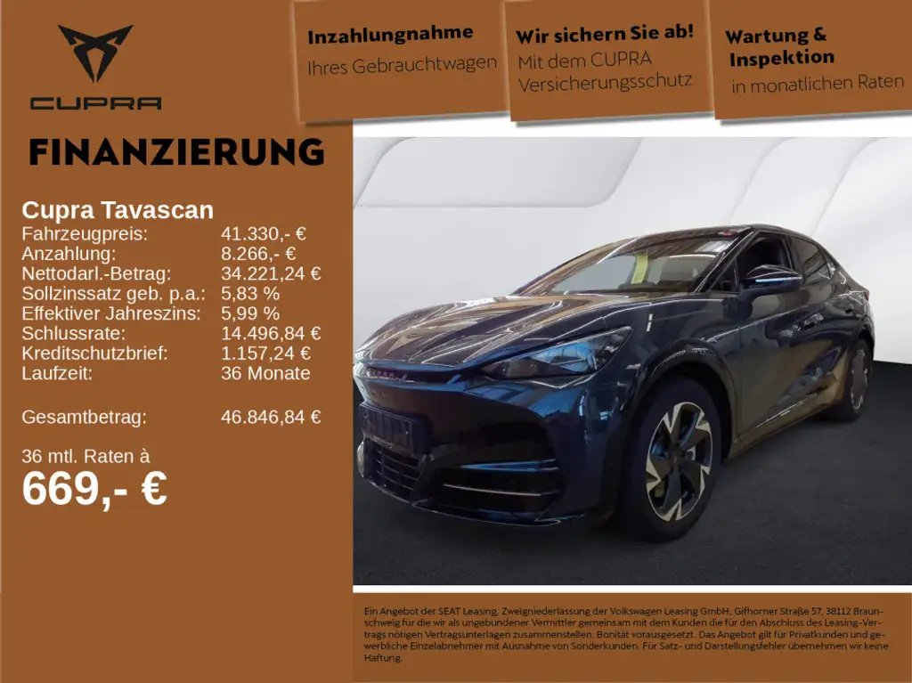 CUPRA Tavascan Endurance 82kWh KEYLESS LED NAVI WÄPU