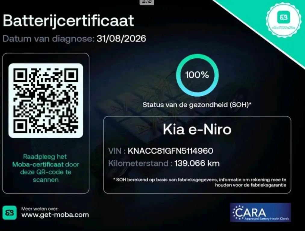 Kia e-Niro DynamicPlusLine 64 kWh 100% SOH OPEN DAK WARMTEPOM