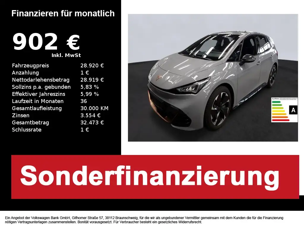 CUPRA Born e-Boost electric 63-kWh+LED+SITZHZG