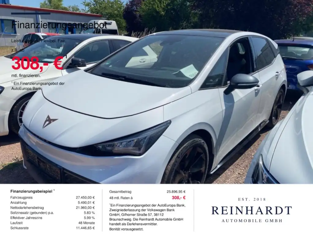 CUPRA Born 150 EDITION DYNAMIC ACC/PANO/BEATS/DAB+/360