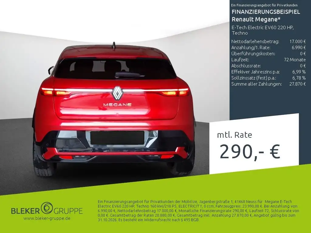 Renault Megane E-Tech Electric EV60 220 HP, Techno