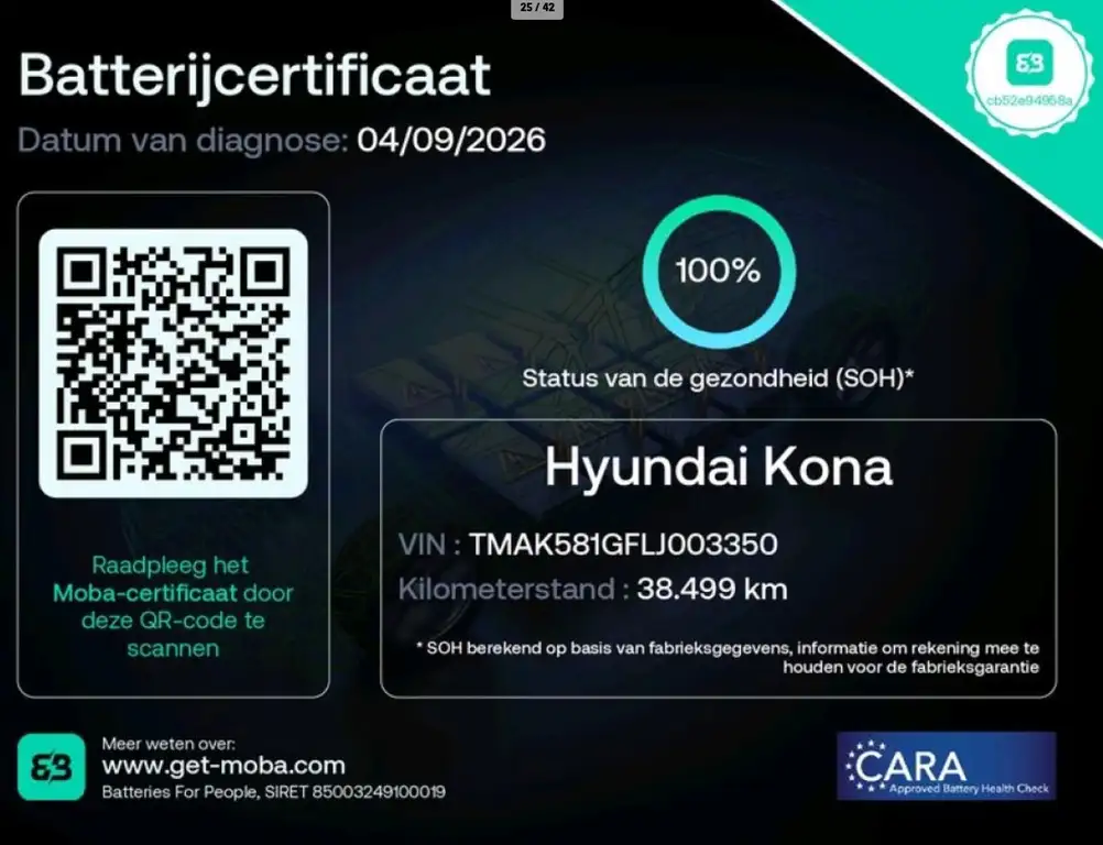 Hyundai KONA EV Limited 64 kWh 100% SOH LEDER MEMORY
