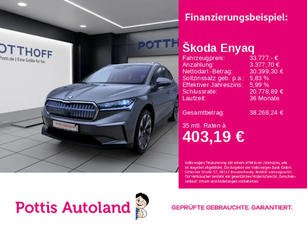 Skoda Enyaq 80 iV ECOSUITE KAMERA MATRIX HuD SHZG LM21