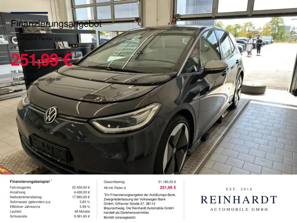 Volkswagen ID.3 PRO PERFORMANCE 1ST MAX ACC/HuD/PANO/WÄRMEP