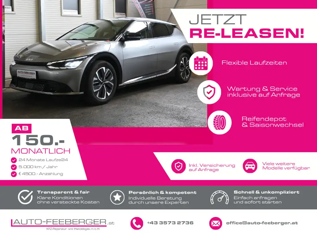 Kia EV6 Elektro 77,4 kWh 4WD;AHK, LED, ACC, R-Kamera, S...
