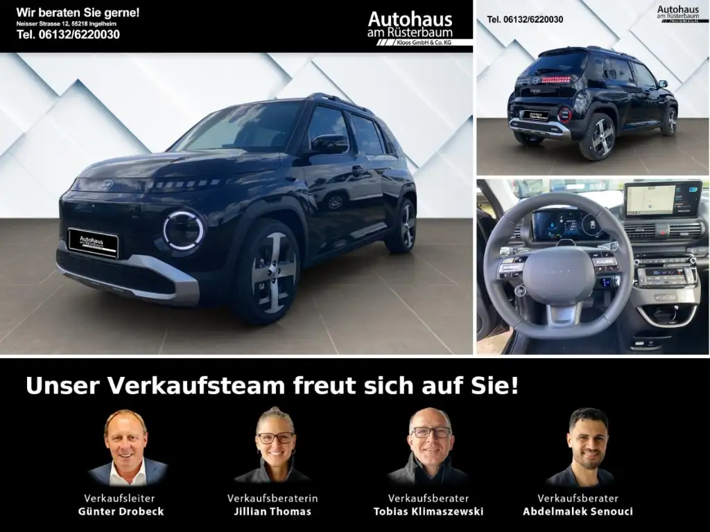 Hyundai Inster Prime Elektro 115 PS FWD V2L-Paket, Glas-Schiebeda