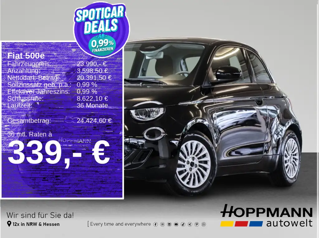 Fiat 500e Base*PDC*Klimaautomatik*CarPlay*AndroidAuto